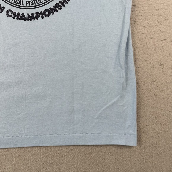 Vtg 90s Genny Light Shirt Men's Large Blue 1992‎ IPSC 3 Gun Championship - Picture 15 of 16